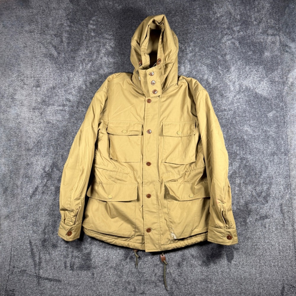 Buck Mason Mens Khaki Tan Quilted Lined Hooded Field Jacket Medium BM17060.473